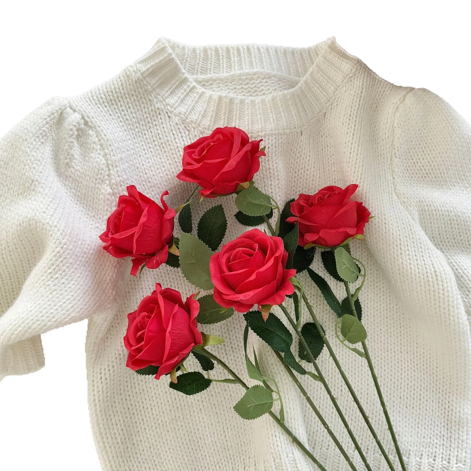 Artificial Roses for Valentine's Day, Wedding, and Home Decor - Single Stem Realistic Fake Flowers - Wholesale Bulk Available thumbnail 5