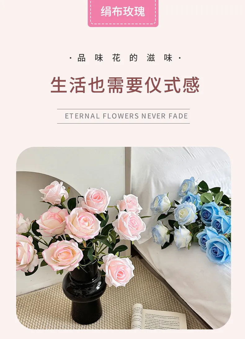 Artificial Roses for Valentine's Day, Wedding, and Home Decor - Single Stem Realistic Fake Flowers - Wholesale Bulk Available showcase 1