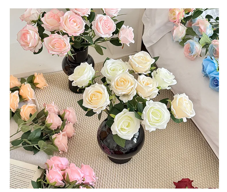 Artificial Roses for Valentine's Day, Wedding, and Home Decor - Single Stem Realistic Fake Flowers - Wholesale Bulk Available showcase 12
