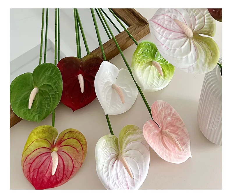 3D Printed Red Palm Simulation Flower Flame Crane Decoration - Wedding, Auditorium, Home Decor - Artificial Green Plant Wholesale showcase 11