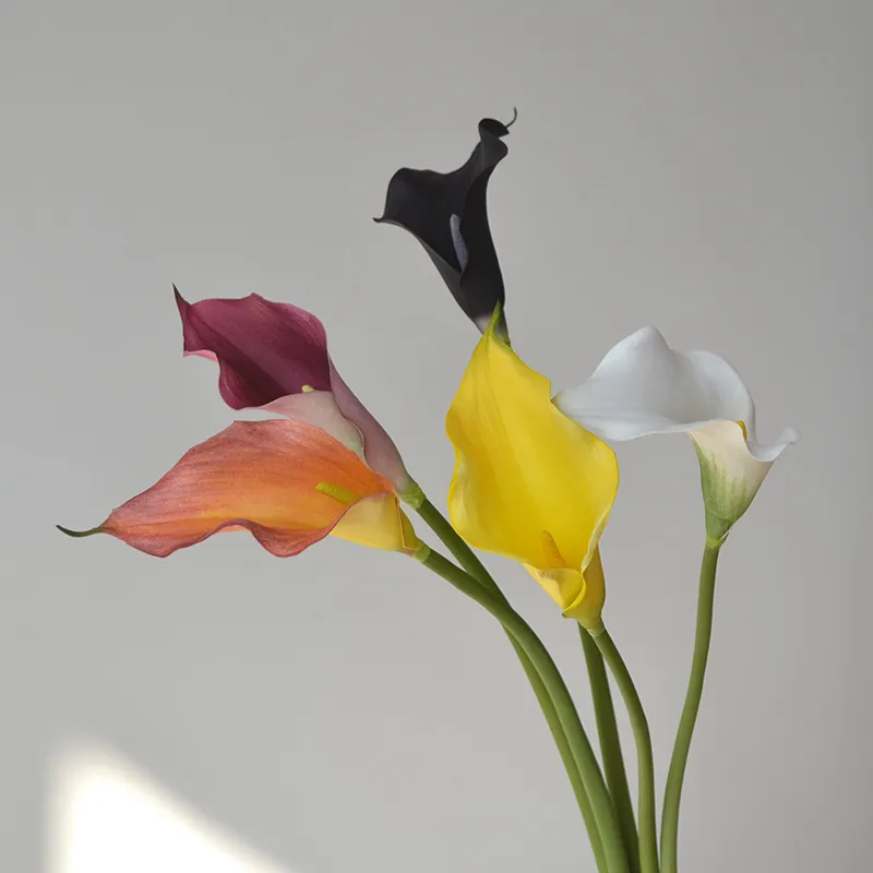 Artificial Calla Lily Flowers for Wedding Bouquet & Home Decoration - Soft Touch EVA Foam, Large Size, Wholesale thumbnail 2