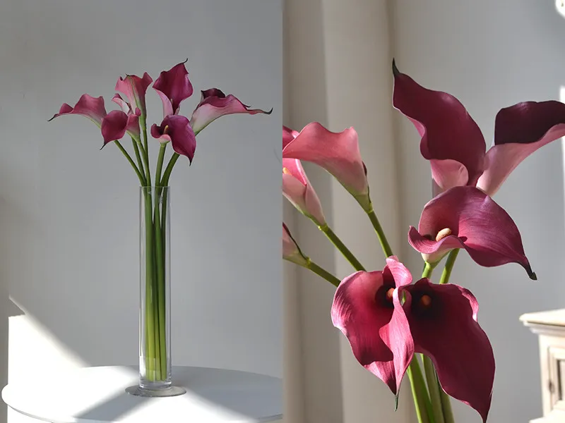 Artificial Calla Lily Flowers for Wedding Bouquet & Home Decoration - Soft Touch EVA Foam, Large Size, Wholesale showcase 8