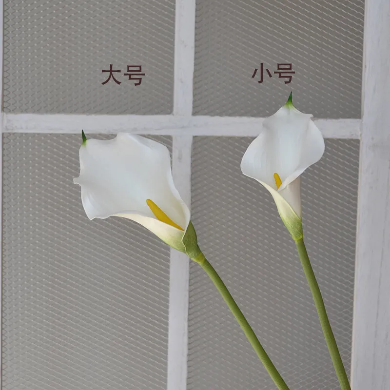Artificial Calla Lily Flowers for Wedding Bouquet & Home Decoration - Soft Touch EVA Foam, Large Size, Wholesale showcase 12
