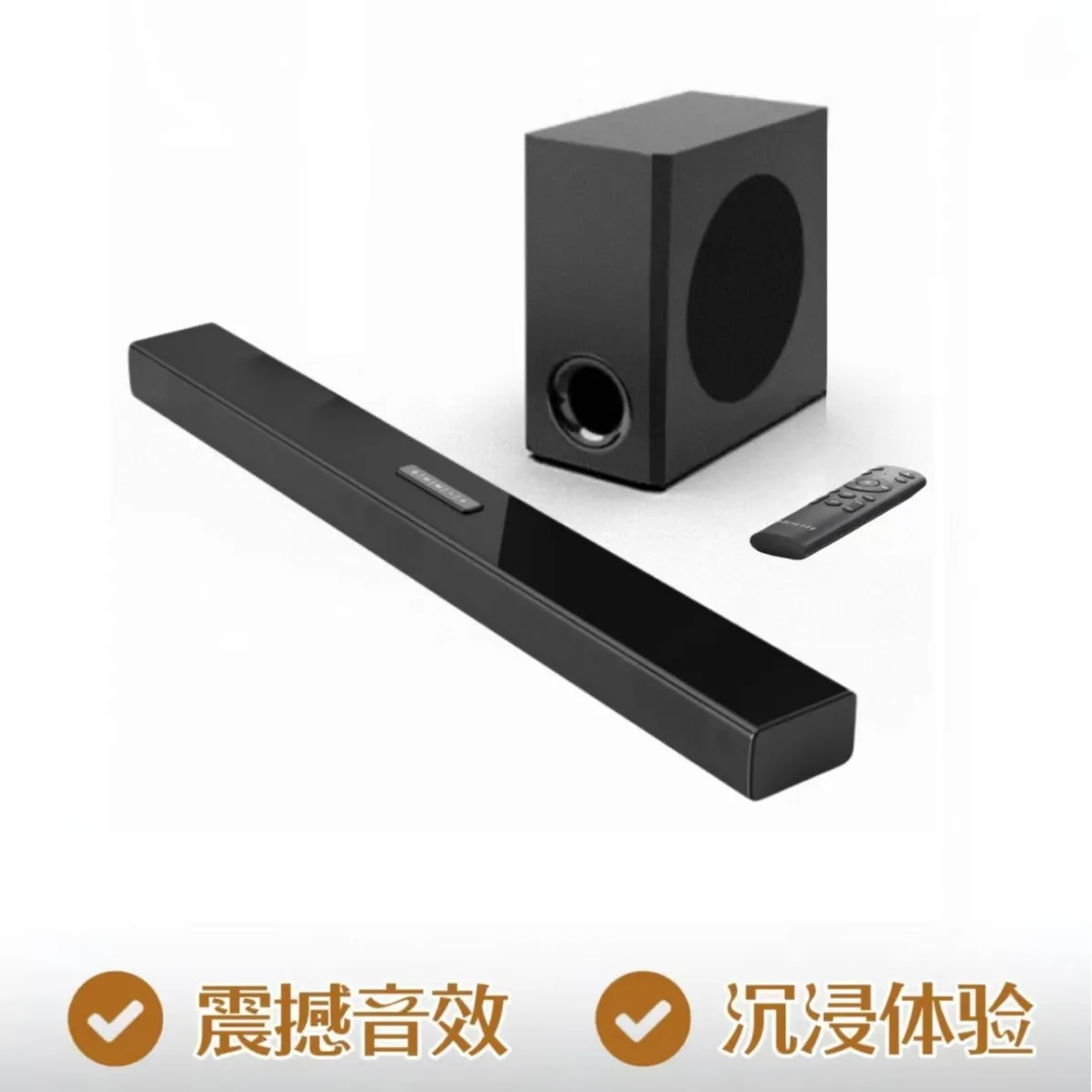 Bluetooth Soundbar with Subwoofer for TV, Home Theater Projector - Wireless Audio Speaker System - Portable Sound Bar for Immersive Sound Experience thumbnail 4