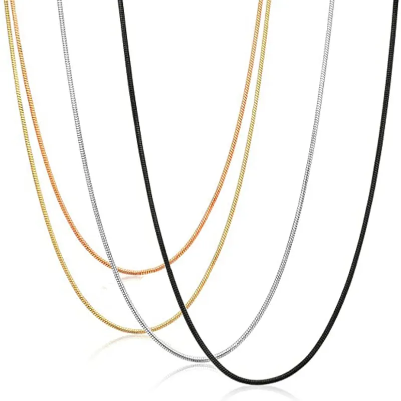 Stainless Steel Snake Chain Bracelet Necklace Set for Women - European American Style Jewelry - Round Snake Bone Chain Accessories - Hot Selling Ins Style thumbnail 5