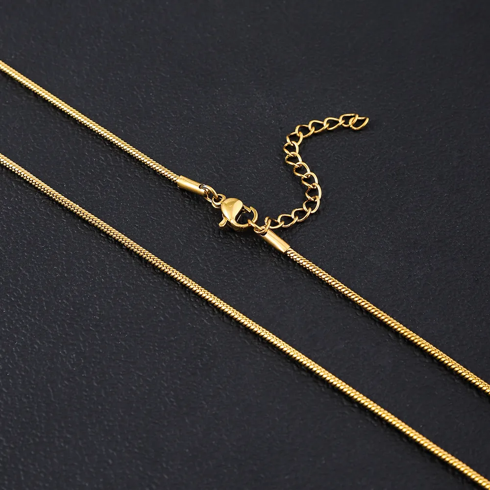 Stainless Steel Snake Chain Bracelet Necklace Set for Women - European American Style Jewelry - Round Snake Bone Chain Accessories - Hot Selling Ins Style showcase 3