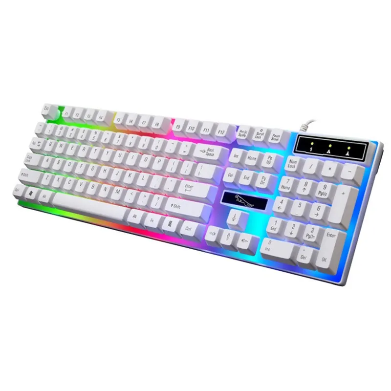 G21 Wired USB Backlit Keyboard - Home Office, Business, Mechanical Feel, Luminous - Ergonomic Design, Comfortable Typing, Durable, PC Gaming Keyboard thumbnail 4