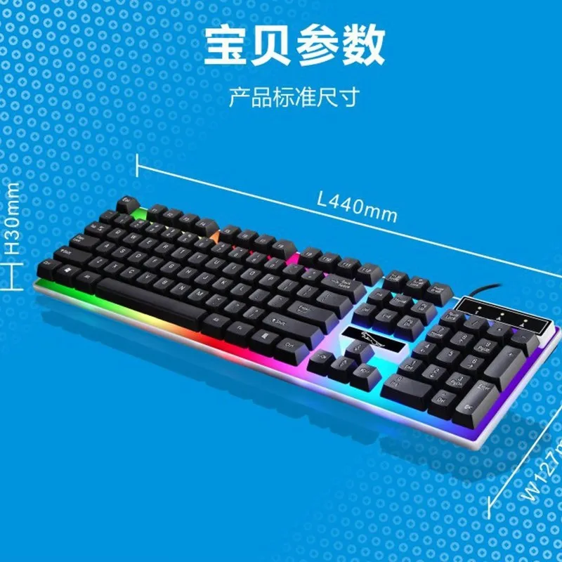 G21 Wired USB Backlit Keyboard - Home Office, Business, Mechanical Feel, Luminous - Ergonomic Design, Comfortable Typing, Durable, PC Gaming Keyboard thumbnail 3