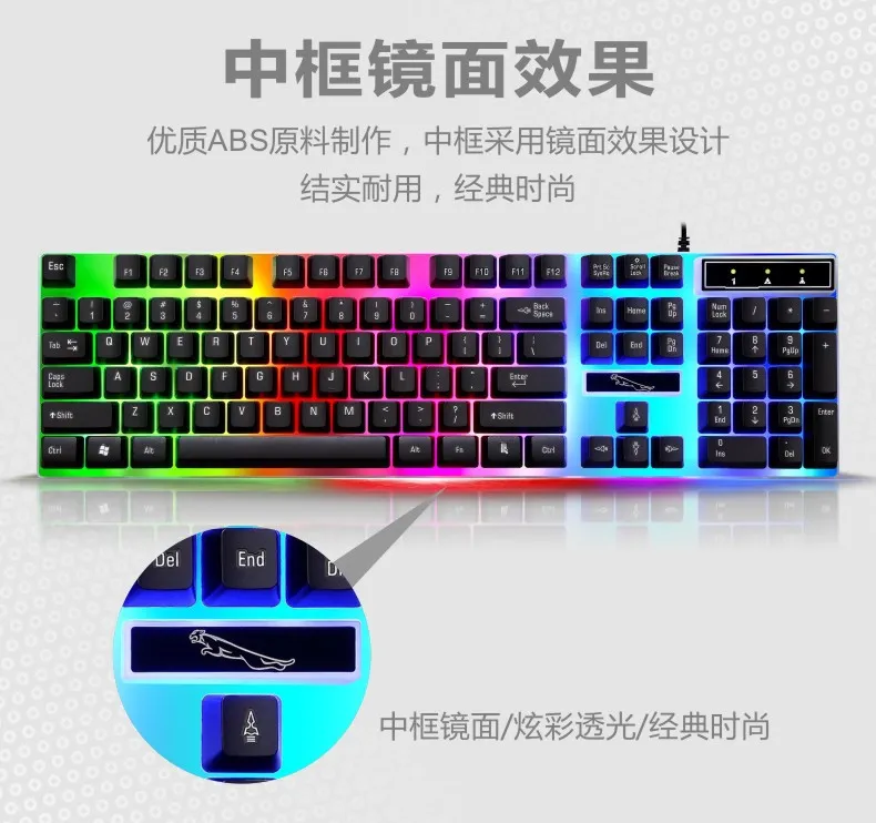 G21 Wired USB Backlit Keyboard - Home Office, Business, Mechanical Feel, Luminous - Ergonomic Design, Comfortable Typing, Durable, PC Gaming Keyboard showcase 10