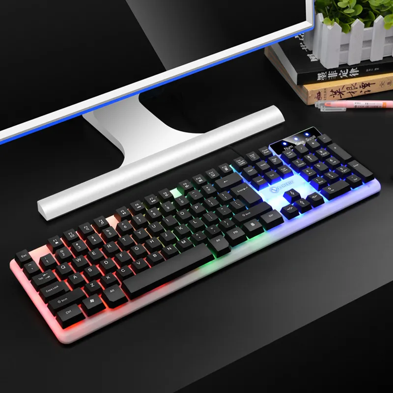 TX35 Luminous Wired Gaming Keyboard - Suspension Mechanical Feel - USB Ergonomic Keyboard for Home, Office, PC Gaming - LED Backlit Keyboard