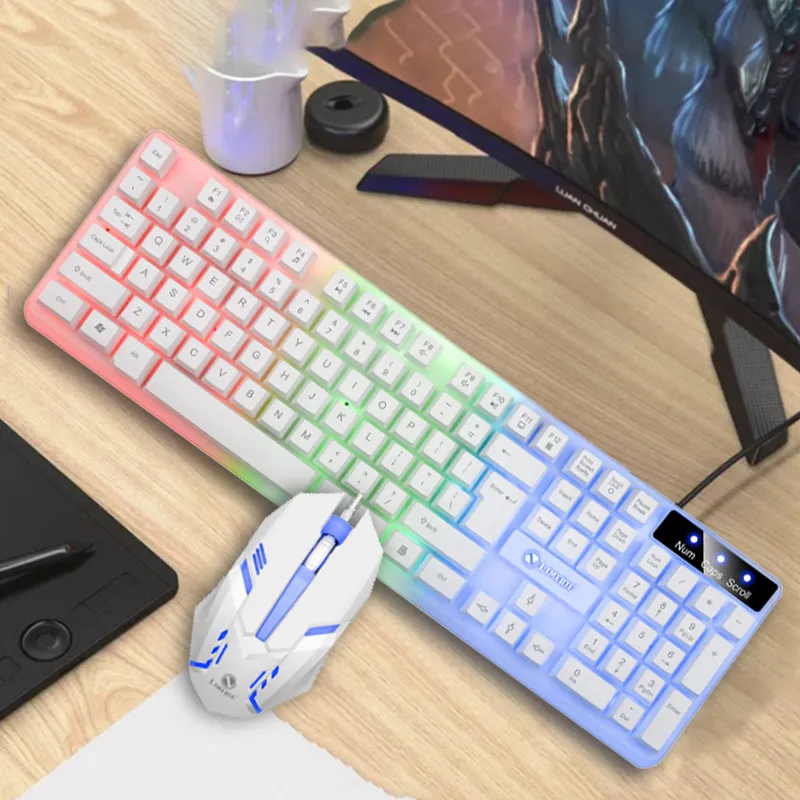 TX35 Luminous Wired Gaming Keyboard - Suspension Mechanical Feel - USB Ergonomic Keyboard for Home, Office, PC Gaming - LED Backlit Keyboard thumbnail 7