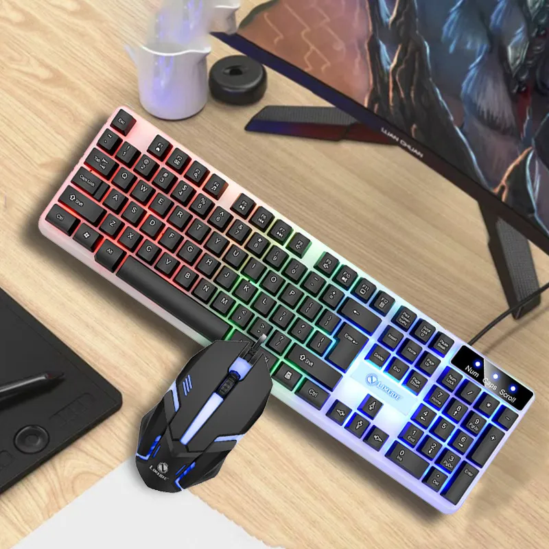 TX35 Luminous Wired Gaming Keyboard - Suspension Mechanical Feel - USB Ergonomic Keyboard for Home, Office, PC Gaming - LED Backlit Keyboard thumbnail 6