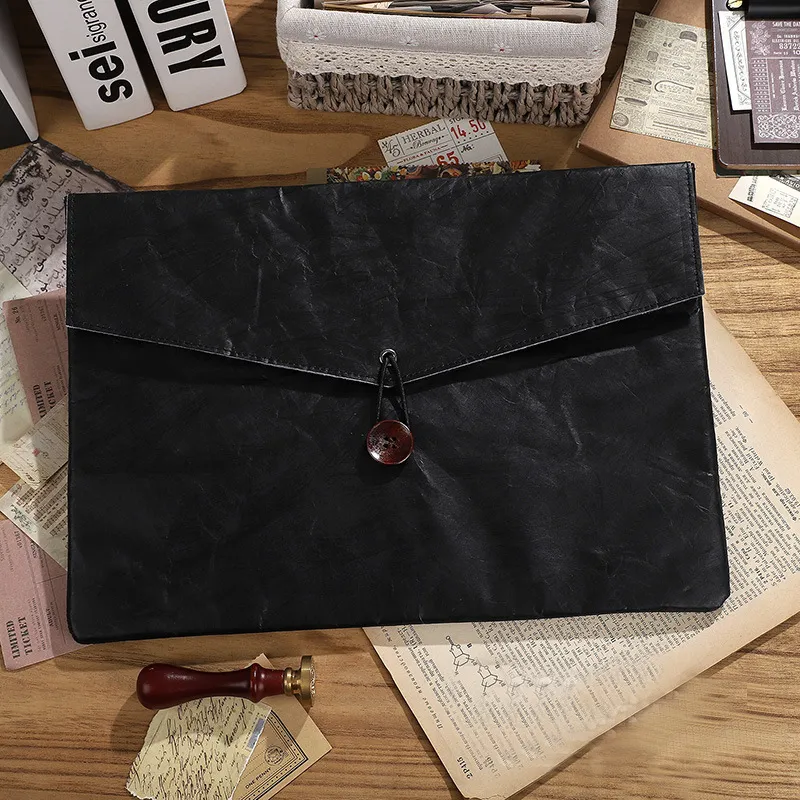 Dupont Paper Briefcase Business Notebook Protective Cover Retro Tablet Liner Bag Multi-Functional Storage Bag - Lightweight, Durable, Water-Resistant, Stylish Design for Professionals and Students thumbnail 6