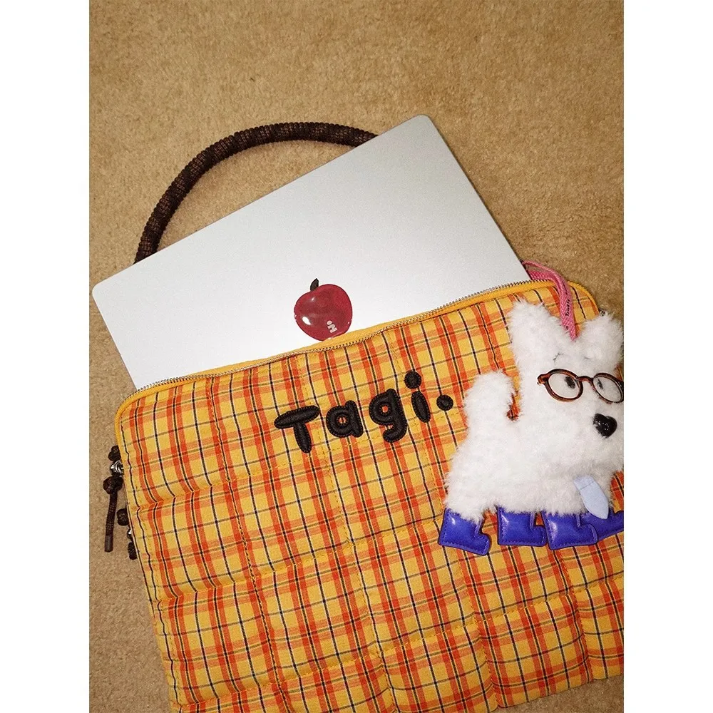 Woven Small Pillow Embroidered Beaded Handbag Shoulder Bag for Women, Anti-Drop Shockproof Laptop Computer Bag, Stylish Ladies Travel Work Bag thumbnail 4