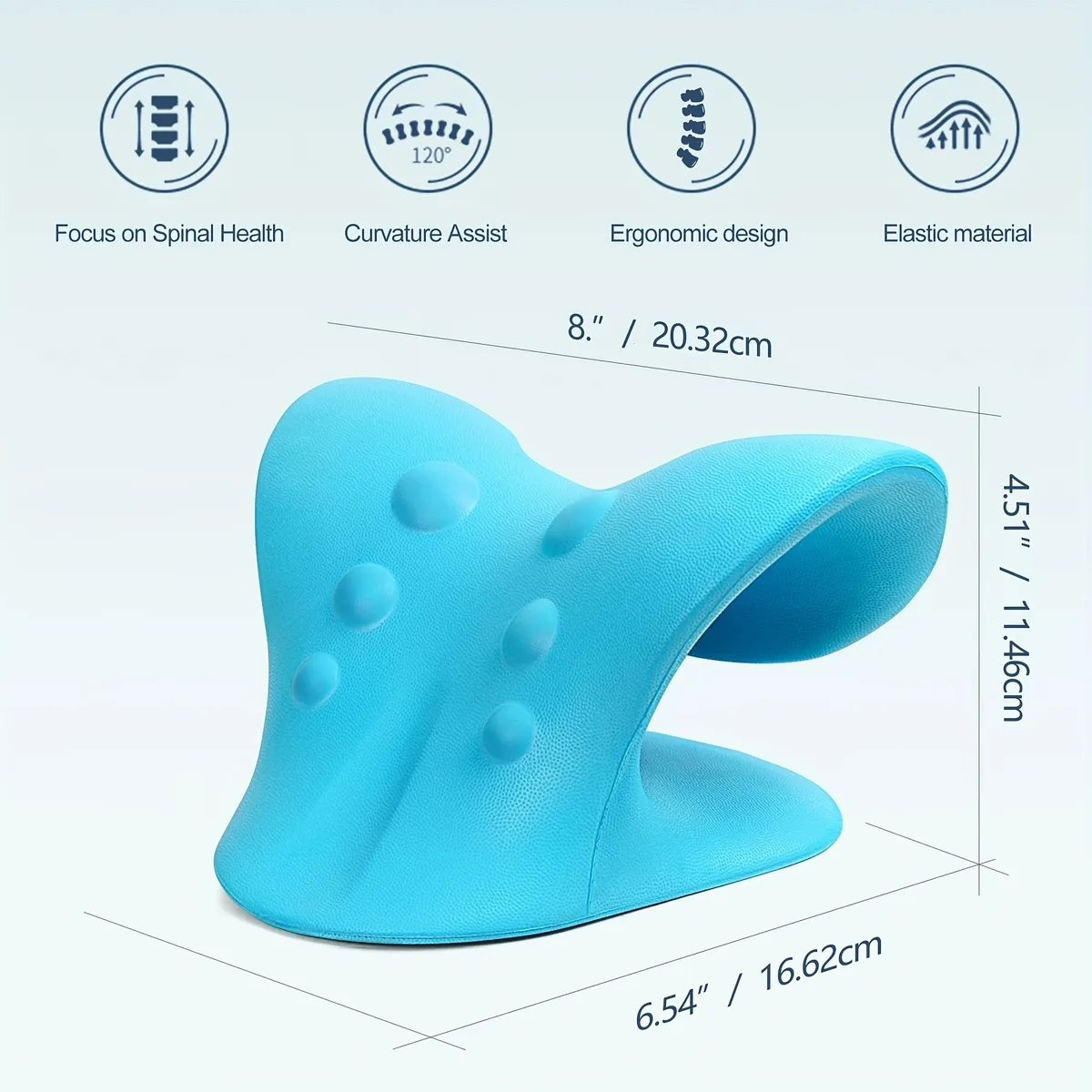 Cervical Pillow Massager for Neck and Shoulder Pain Relief - Acupressure Traction Orthosis for Spine Alignment and Muscle Relaxation showcase 2