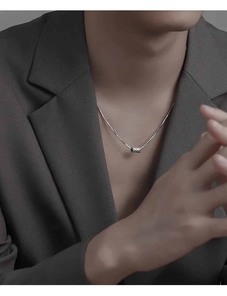 Men's Necklace 2025 Trendy Clavicle Chain - Fashionable High Street Hip-Hop Pendant Accessory Gift for Boyfriend, Son, or Male Friend showcase 2