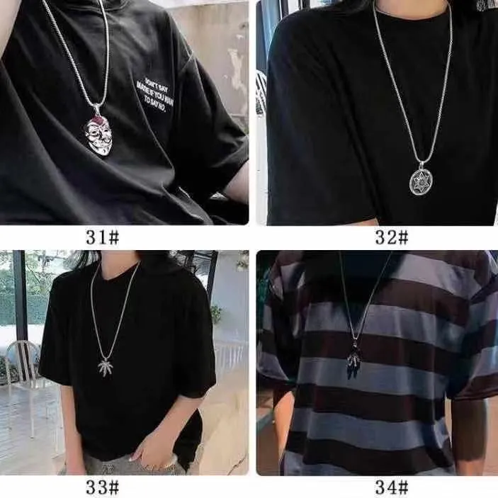 Men's Titanium Steel Cuban Link Chain Necklace - Fashionable Clavicle Pendant, High-End Niche Design, All-Match Accessories for Stylish Men showcase 9