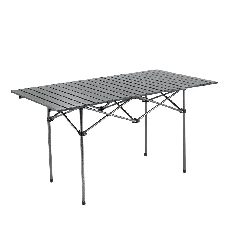 Portable Outdoor Folding Camping Table and Chair Set - Lightweight Aluminum Picnic Table with Integrated Seating - Perfect for Camping, Hiking, and Travel thumbnail 5