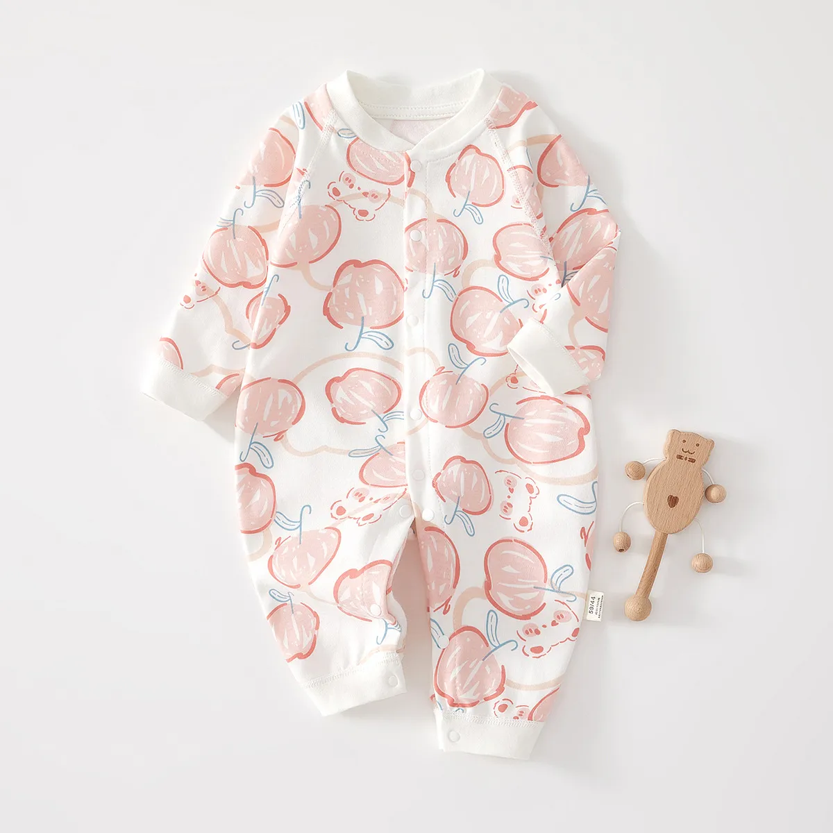 Newborn Baby Clothes Cotton One-Piece Bodysuit Pajamas - Soft, Comfortable, Spring/Autumn, Boneless Underwear, Climbing Suit, Go-Out Outfit for Infants thumbnail 10