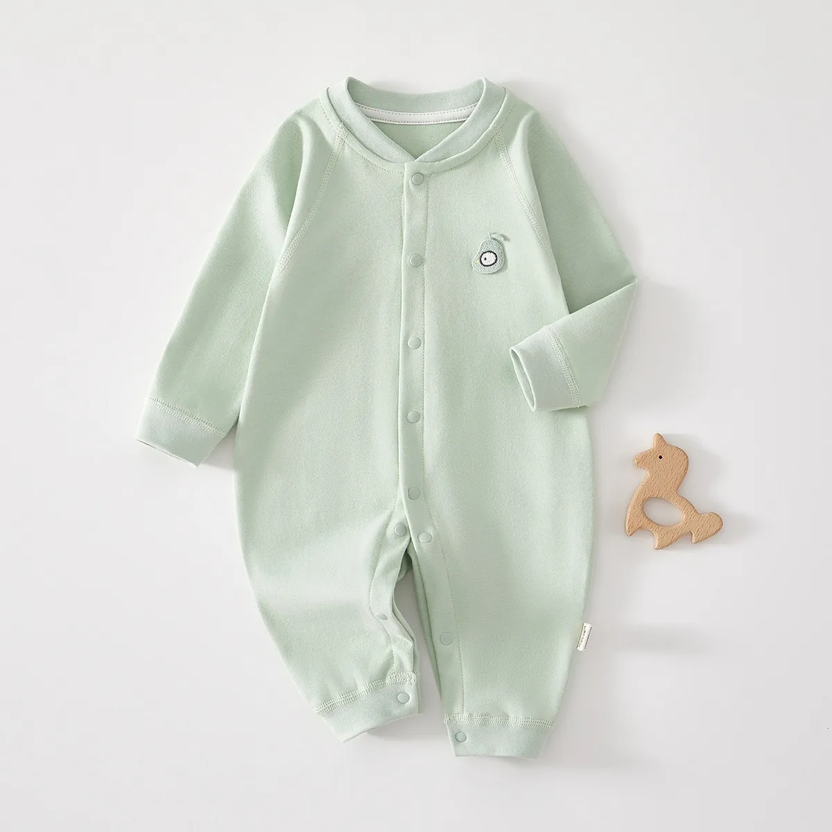 Newborn Baby Clothes Cotton One-Piece Bodysuit Pajamas - Soft, Comfortable, Spring/Autumn, Boneless Underwear, Climbing Suit, Go-Out Outfit for Infants thumbnail 6