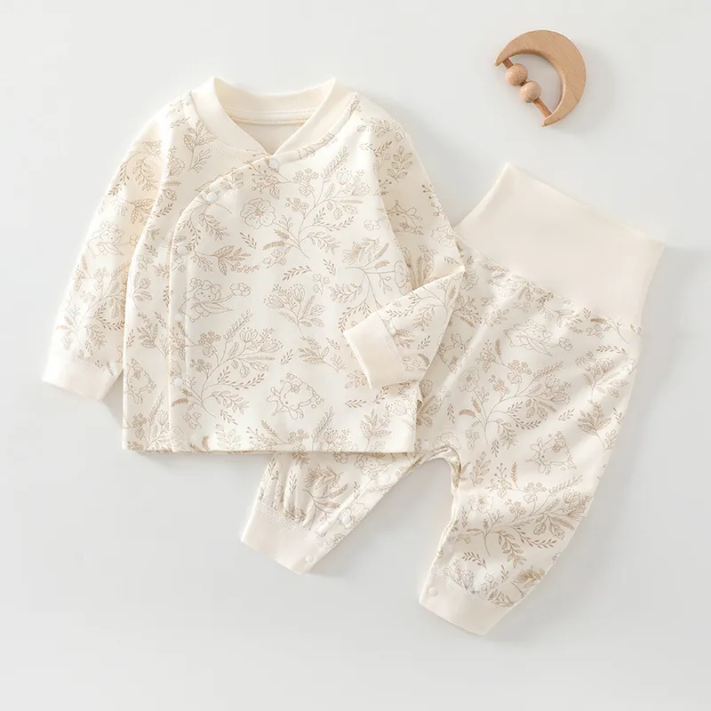 Baby Autumn Clothing Set: Cotton Pajamas, Bottoming Pants for Newborns & Infants (Boys & Girls) - Soft, Comfortable Sleepwear for 1-Year-Olds thumbnail 2