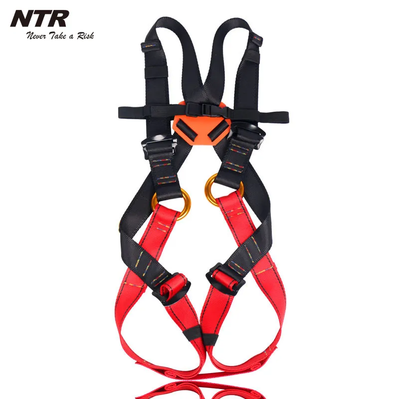 Kids Full Body Safety Harness Climbing Protective Gear - Adjustable Double Back Safety Belt for Outdoor Tree Climbing, Adventure Parks, Rescue, and Mountaineering