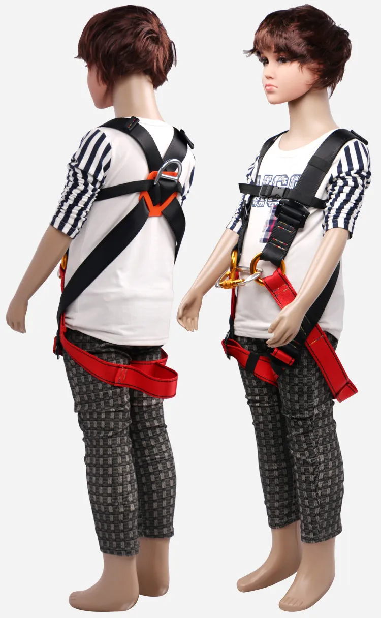 Kids Full Body Safety Harness Climbing Protective Gear - Adjustable Double Back Safety Belt for Outdoor Tree Climbing, Adventure Parks, Rescue, and Mountaineering showcase 16