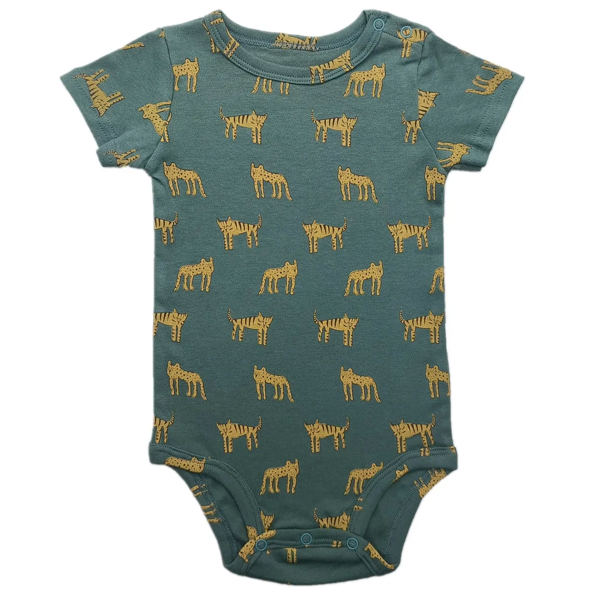 Baby Boys' Short Sleeve Triangle Romper Set - Newborn Infant Summer Bodysuit - Soft Cotton One-Piece Crawling Suit - Mixed Prints & Colors thumbnail 3