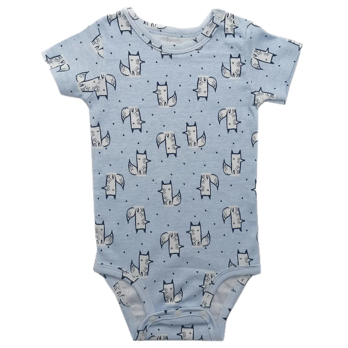 Baby Boys' Short Sleeve Triangle Romper Set - Newborn Infant Summer Bodysuit - Soft Cotton One-Piece Crawling Suit - Mixed Prints & Colors thumbnail 5