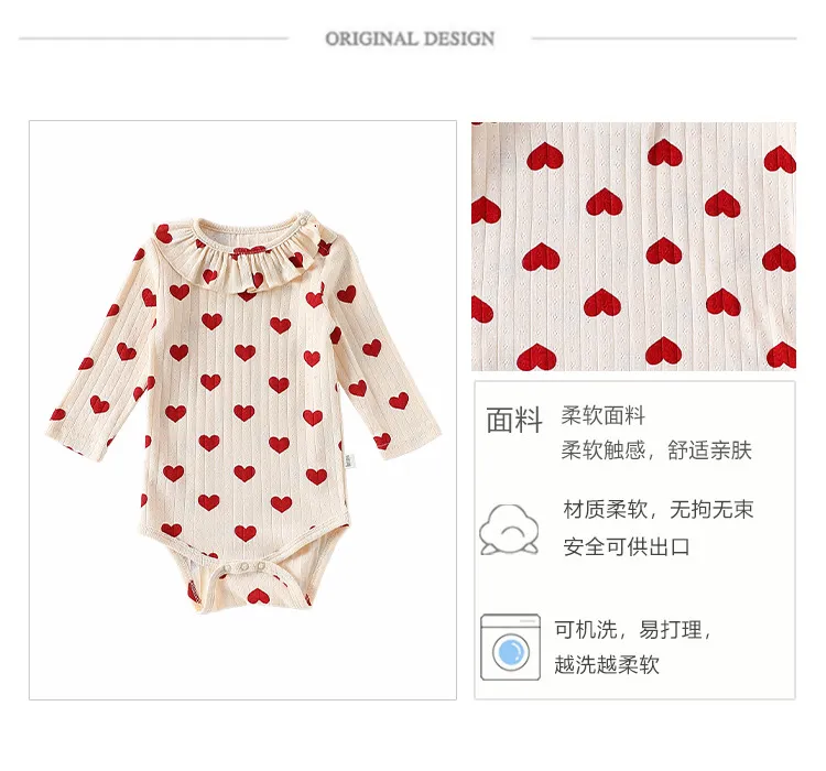 Baby Romper Spring Pure Cotton Class A Newborn Clothes Unisex Lace Collar Jumpsuit Crawling Suit for Infants and Toddlers showcase 5