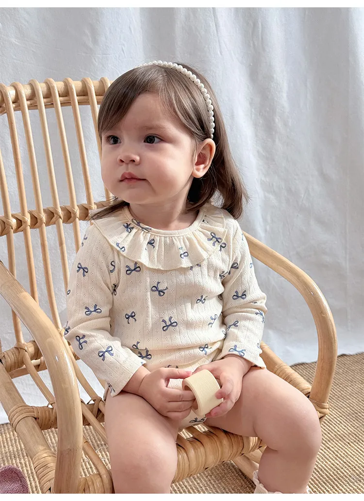 Baby Romper Spring Pure Cotton Class A Newborn Clothes Unisex Lace Collar Jumpsuit Crawling Suit for Infants and Toddlers showcase 14