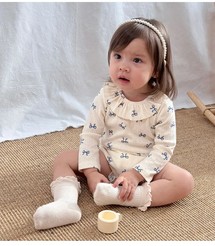 Baby Romper Spring Pure Cotton Class A Newborn Clothes Unisex Lace Collar Jumpsuit Crawling Suit for Infants and Toddlers showcase 11