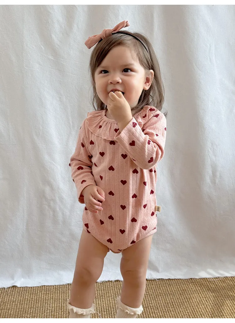 Baby Romper Spring Pure Cotton Class A Newborn Clothes Unisex Lace Collar Jumpsuit Crawling Suit for Infants and Toddlers showcase 16