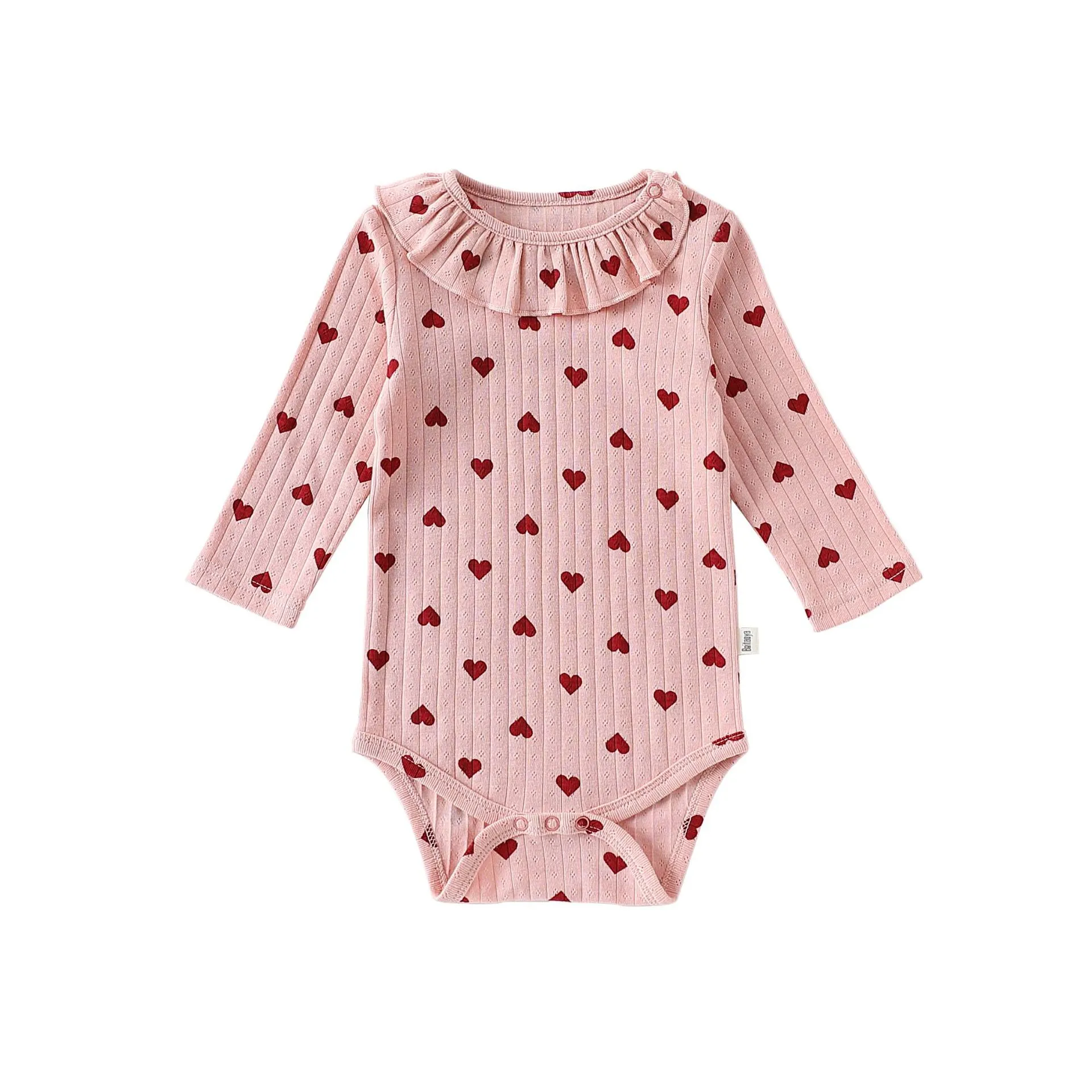 Baby Romper Spring Pure Cotton Class A Newborn Clothes Unisex Lace Collar Jumpsuit Crawling Suit for Infants and Toddlers thumbnail 8