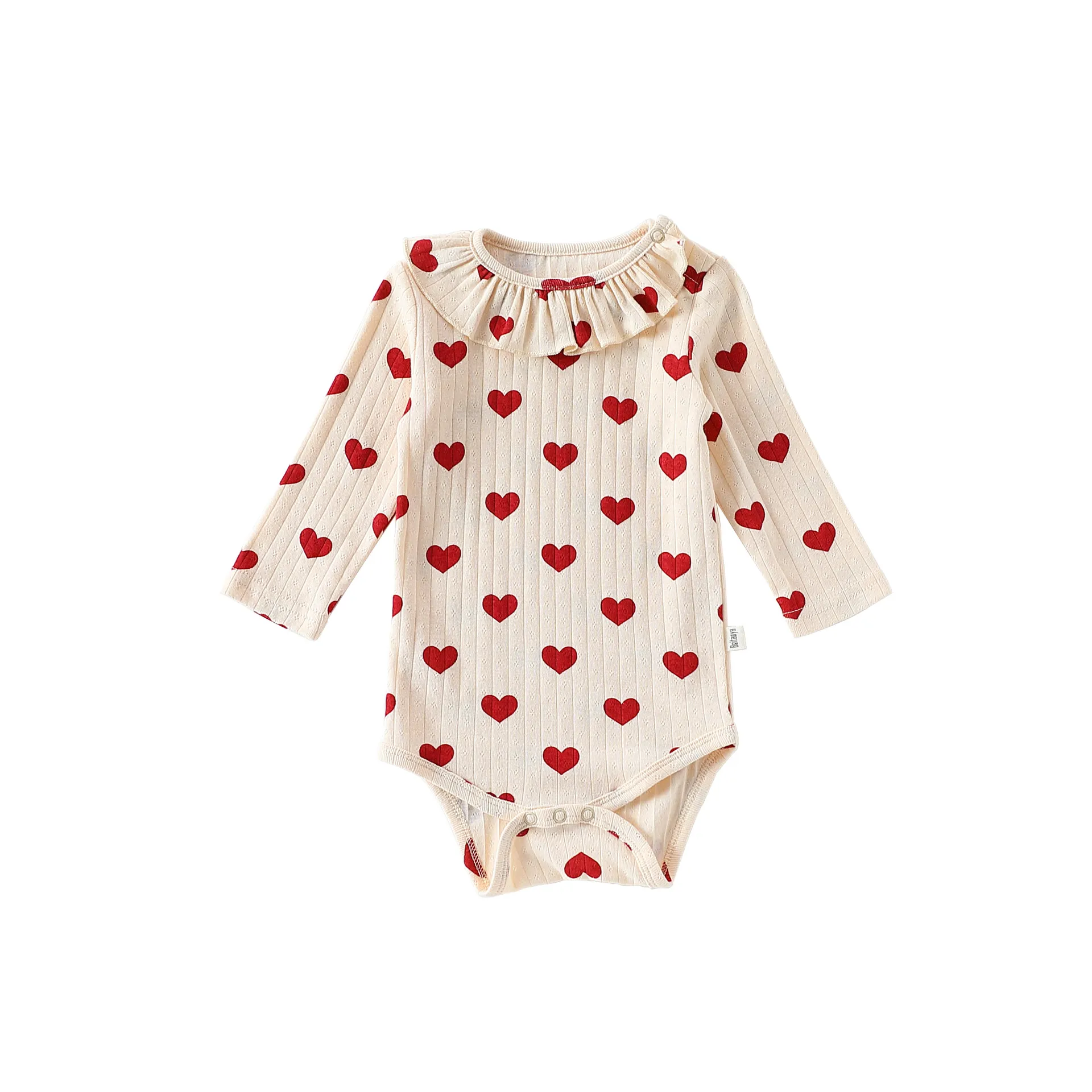 Baby Romper Spring Pure Cotton Class A Newborn Clothes Unisex Lace Collar Jumpsuit Crawling Suit for Infants and Toddlers thumbnail 7