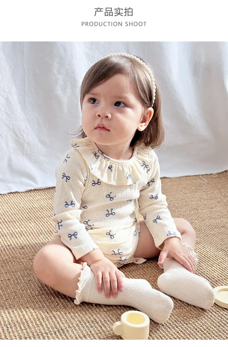 Baby Romper Spring Pure Cotton Class A Newborn Clothes Unisex Lace Collar Jumpsuit Crawling Suit for Infants and Toddlers showcase 10