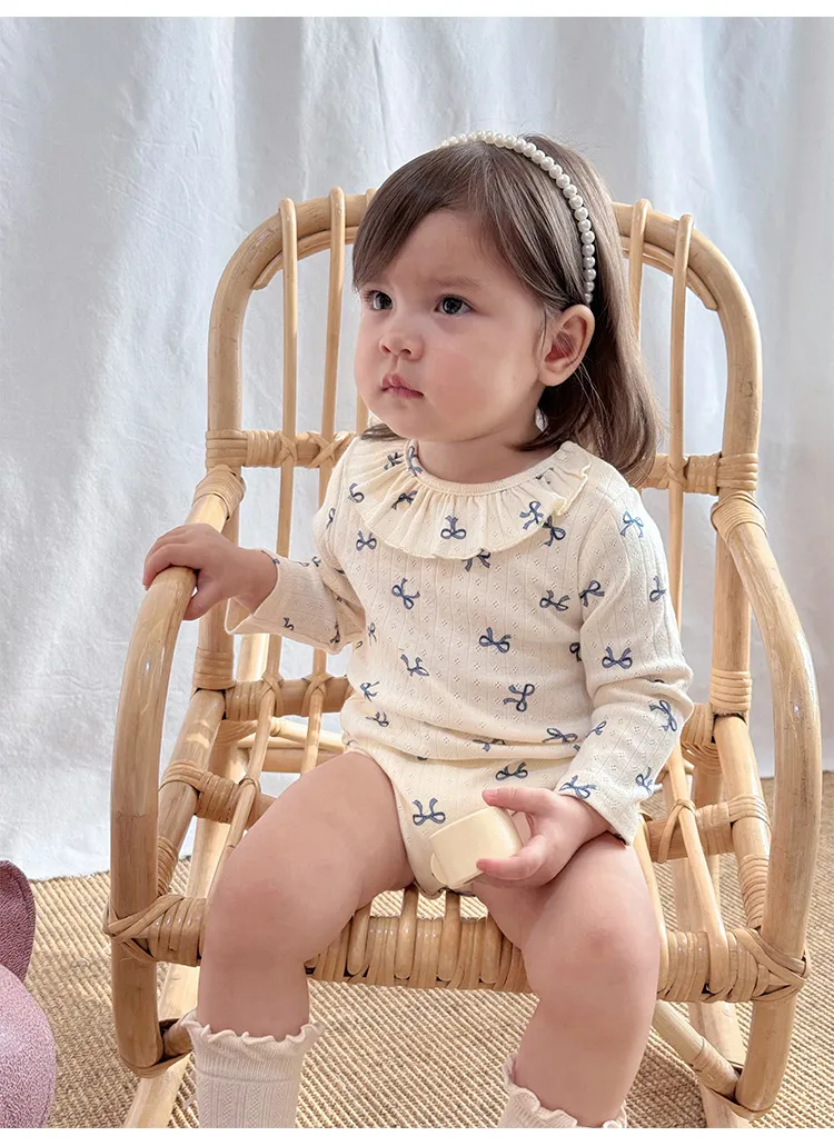 Baby Romper Spring Pure Cotton Class A Newborn Clothes Unisex Lace Collar Jumpsuit Crawling Suit for Infants and Toddlers showcase 15