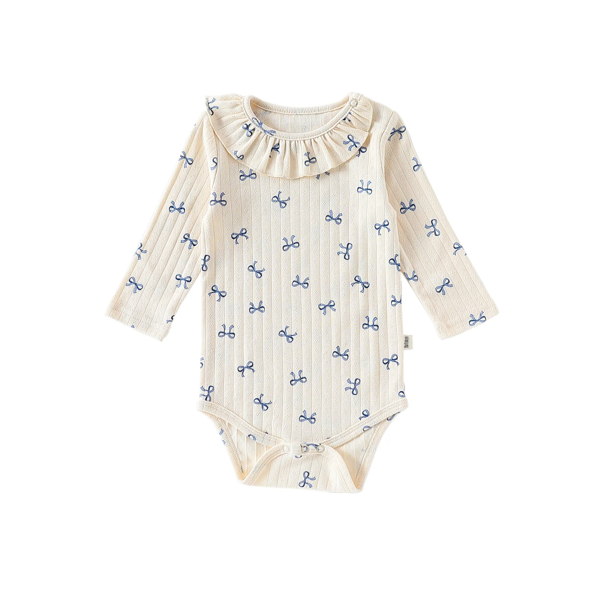 Baby Romper Spring Pure Cotton Class A Newborn Clothes Unisex Lace Collar Jumpsuit Crawling Suit for Infants and Toddlers thumbnail 6