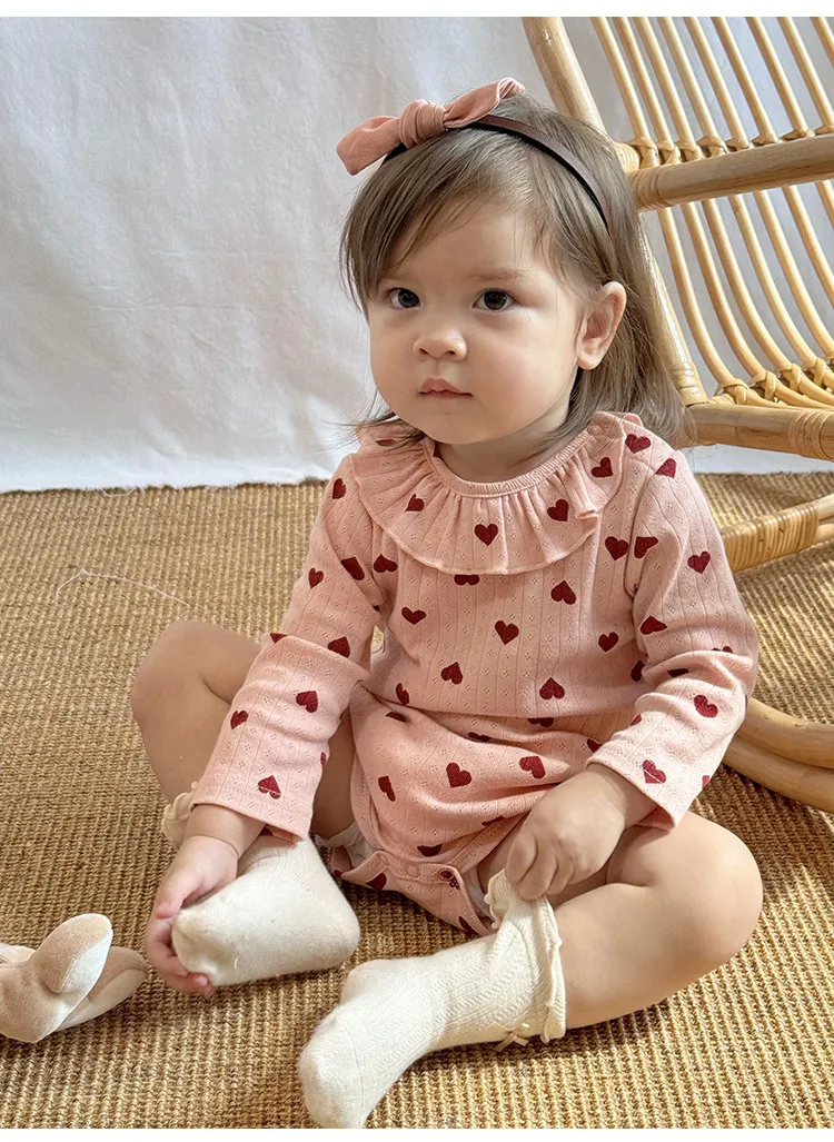 Baby Romper Spring Pure Cotton Class A Newborn Clothes Unisex Lace Collar Jumpsuit Crawling Suit for Infants and Toddlers showcase 18