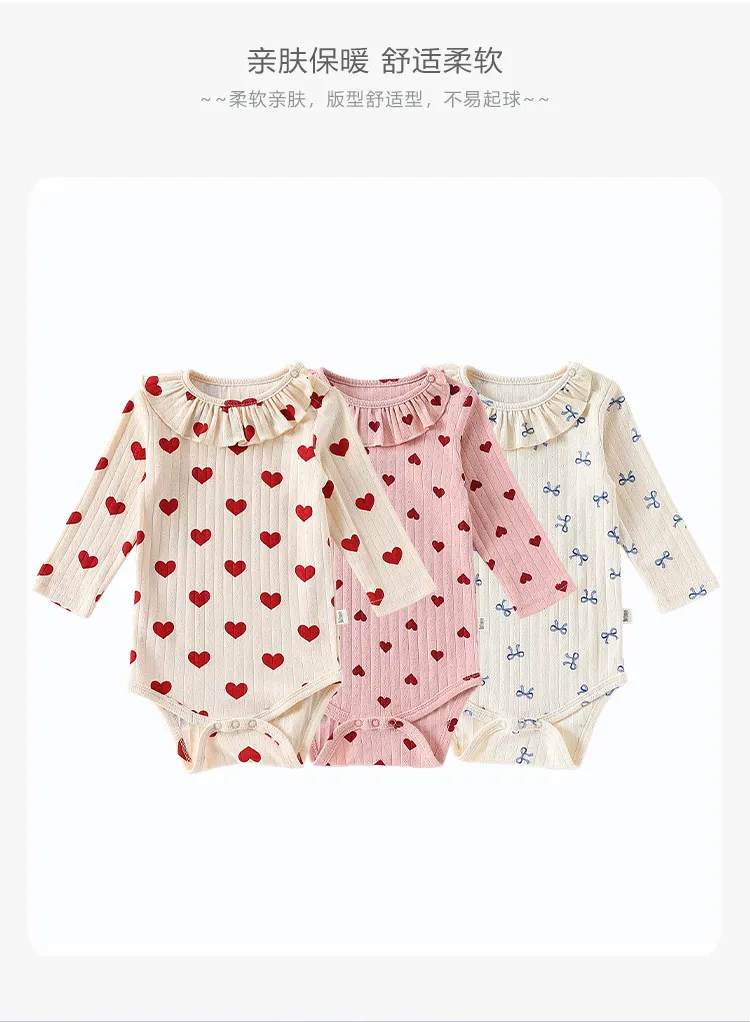 Baby Romper Spring Pure Cotton Class A Newborn Clothes Unisex Lace Collar Jumpsuit Crawling Suit for Infants and Toddlers showcase 6