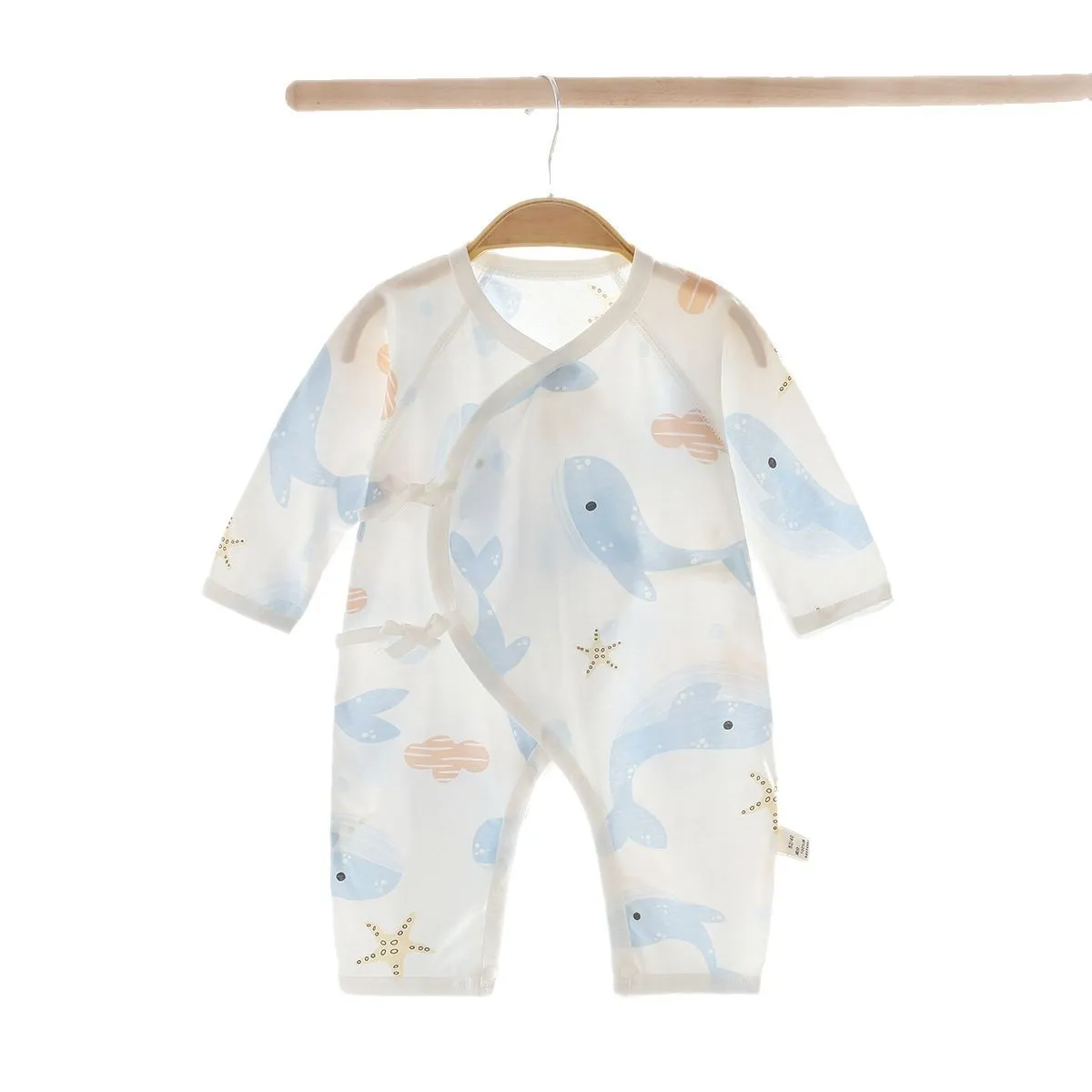 Baby Summer Cotton Jumpsuit - Breathable Newborn Romper, Thin Air Conditioning Clothing, Class A Certified - Infant Bodysuit for Hot Weather thumbnail 5