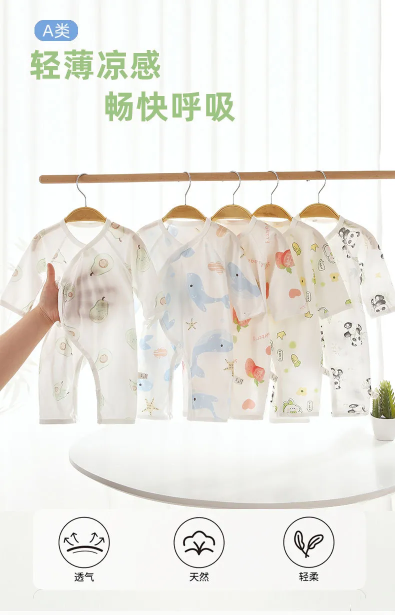 Baby Summer Cotton Jumpsuit - Breathable Newborn Romper, Thin Air Conditioning Clothing, Class A Certified - Infant Bodysuit for Hot Weather showcase 1