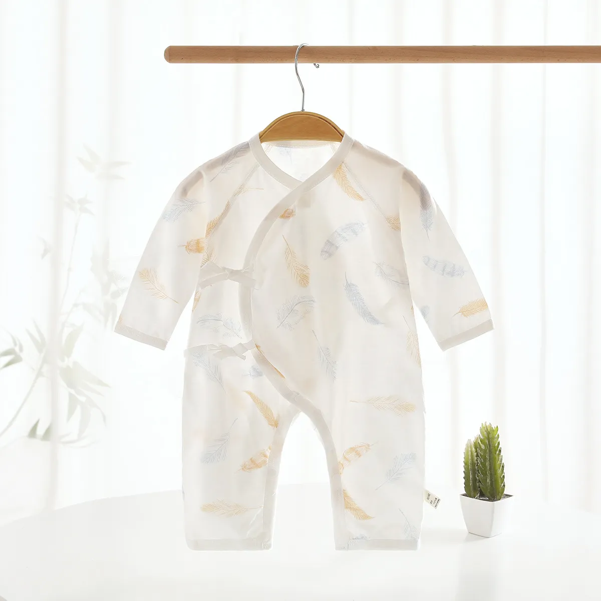 Baby Summer Cotton Jumpsuit - Breathable Newborn Romper, Thin Air Conditioning Clothing, Class A Certified - Infant Bodysuit for Hot Weather thumbnail 10