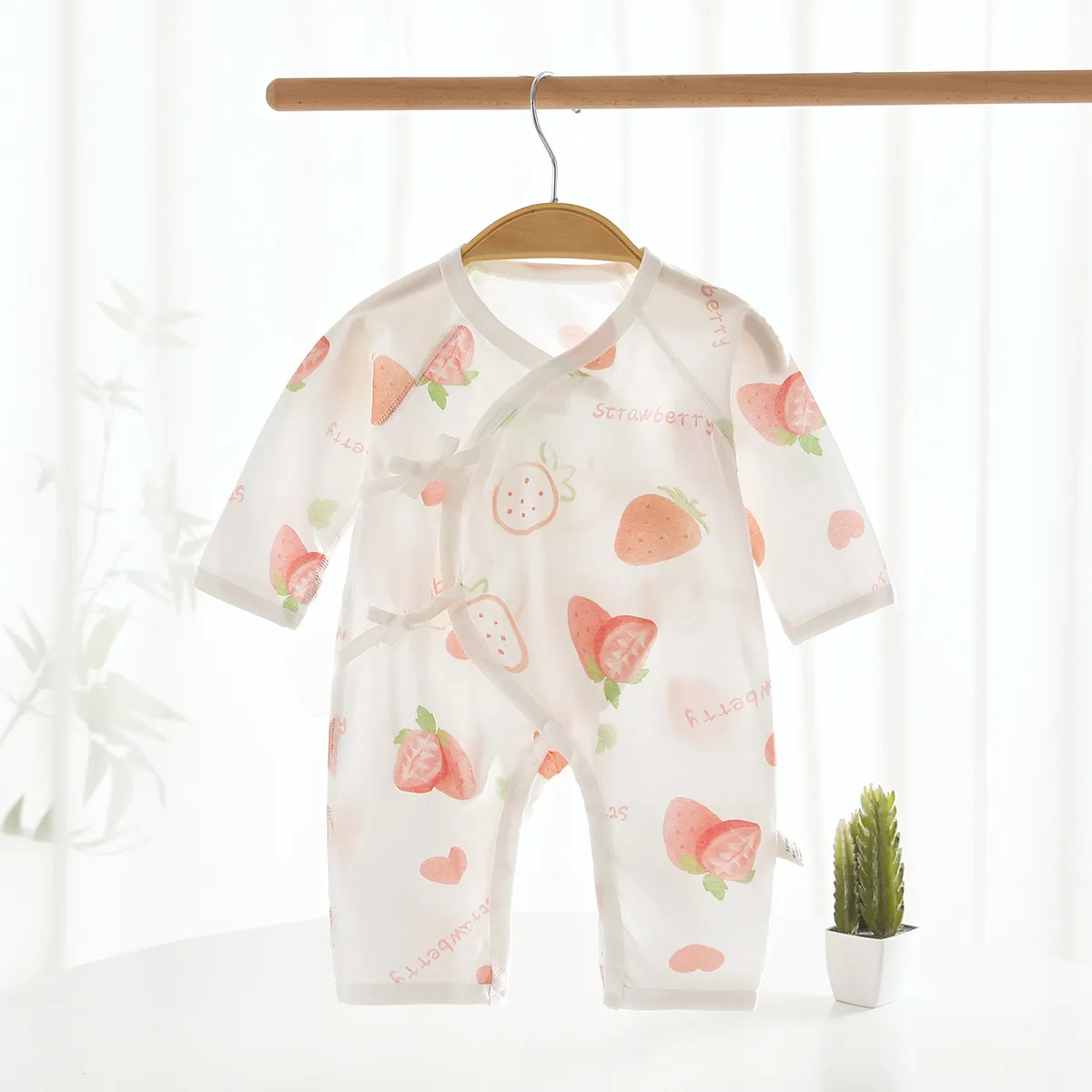 Baby Summer Cotton Jumpsuit - Breathable Newborn Romper, Thin Air Conditioning Clothing, Class A Certified - Infant Bodysuit for Hot Weather thumbnail 9