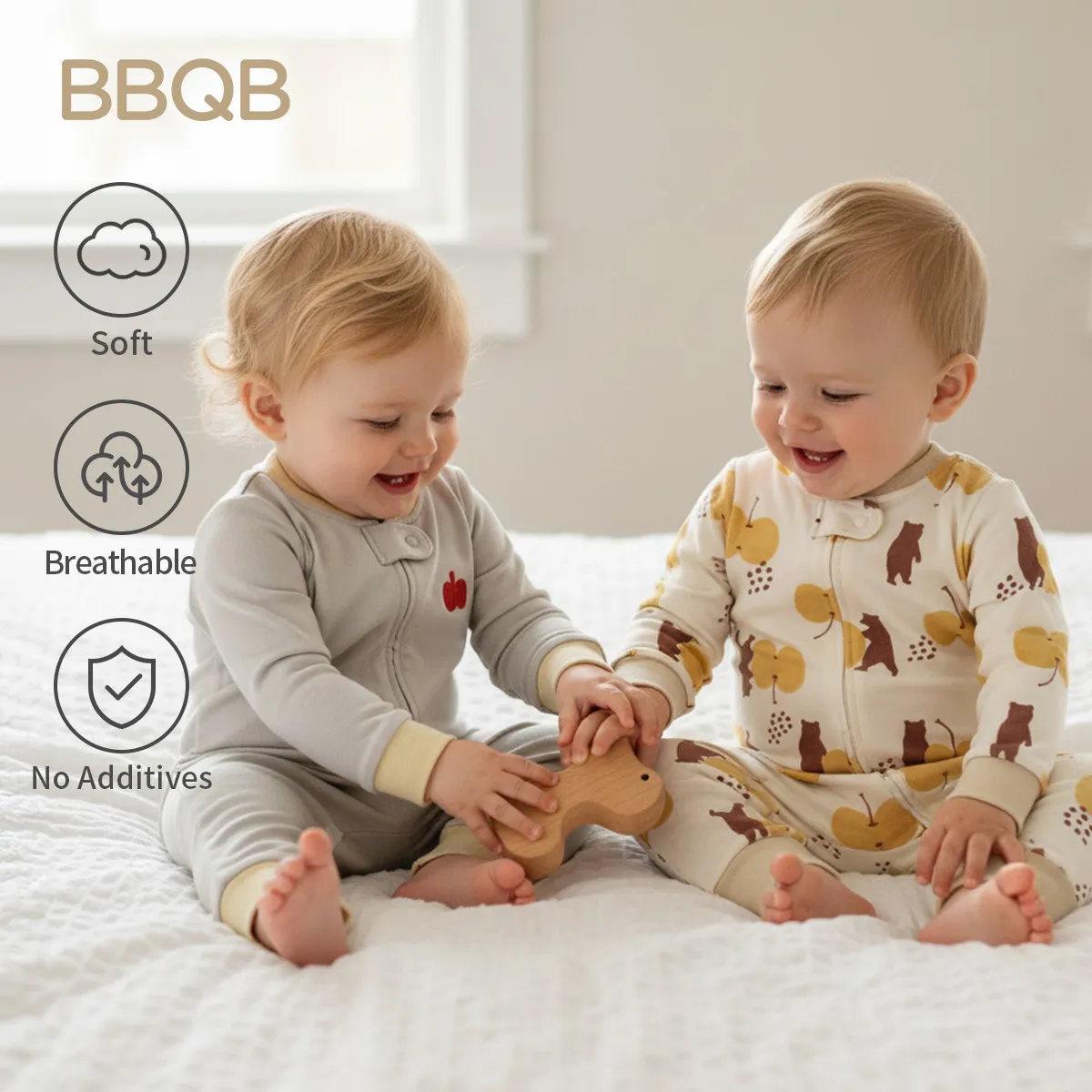 Baby Cotton Romper Jumpsuit A-Class Zipper Bodysuit Outwear, Long Sleeve One-Piece Pajamas for Infants, Suitable for All Seasons thumbnail 1