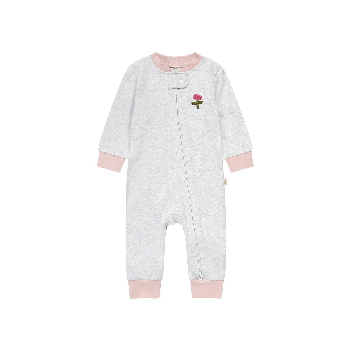 Baby Cotton Romper Jumpsuit A-Class Zipper Bodysuit Outwear, Long Sleeve One-Piece Pajamas for Infants, Suitable for All Seasons thumbnail 8