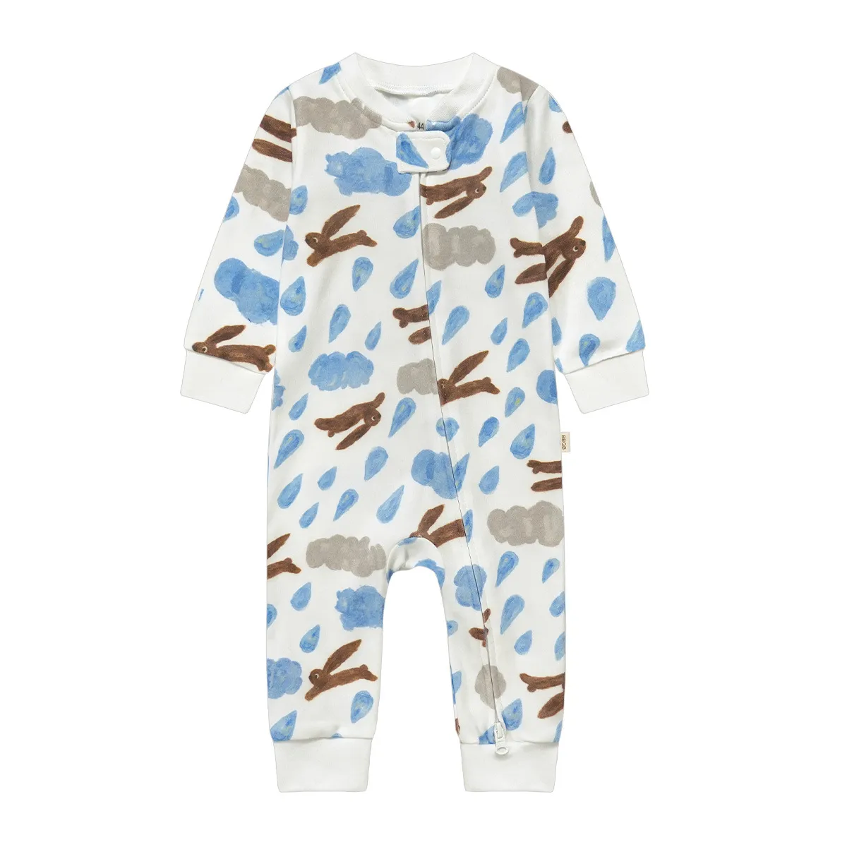 Baby Cotton Romper Jumpsuit A-Class Zipper Bodysuit Outwear, Long Sleeve One-Piece Pajamas for Infants, Suitable for All Seasons thumbnail 5