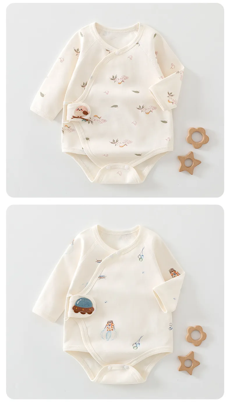 Newborn Baby Clothes Set - Pure Cotton Triangle Romper, Long Sleeve Bodysuit, Class A Quality - Infant Essentials for Spring showcase 19