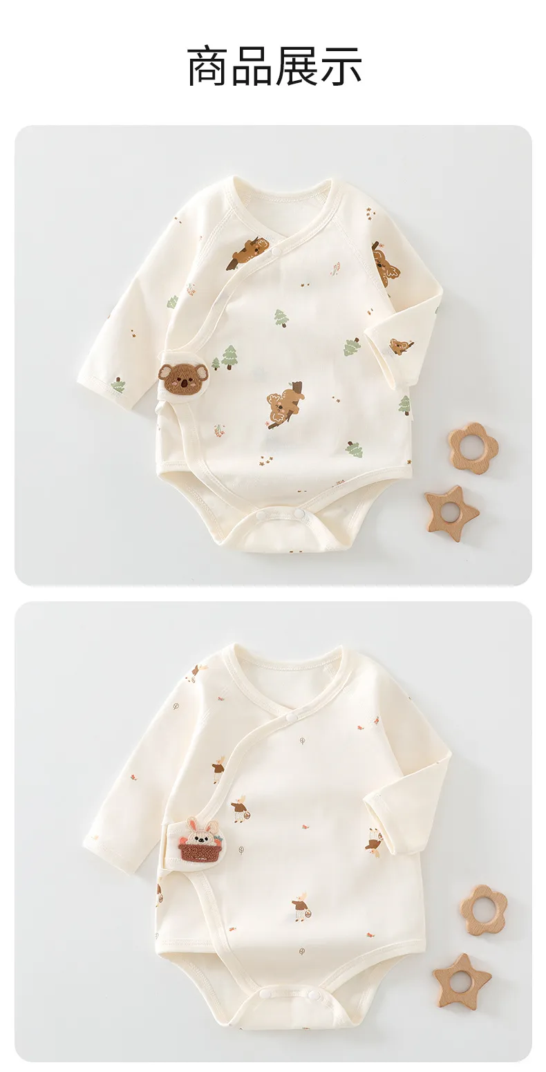 Newborn Baby Clothes Set - Pure Cotton Triangle Romper, Long Sleeve Bodysuit, Class A Quality - Infant Essentials for Spring showcase 14