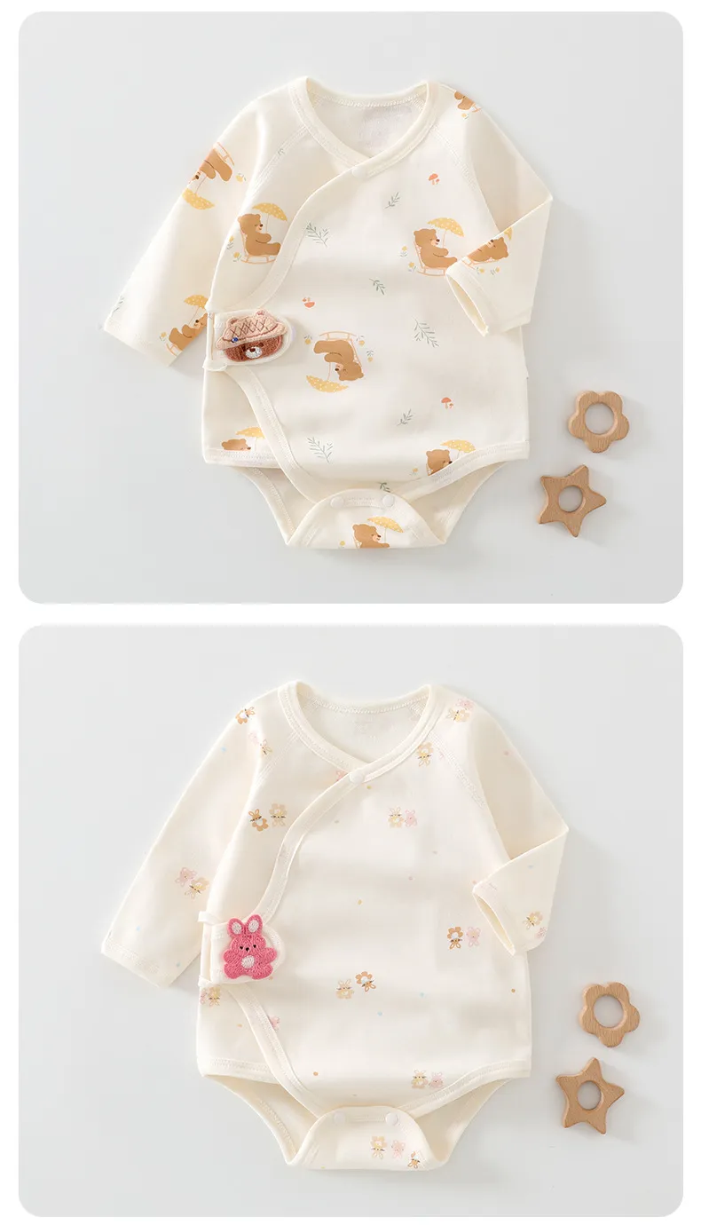 Newborn Baby Clothes Set - Pure Cotton Triangle Romper, Long Sleeve Bodysuit, Class A Quality - Infant Essentials for Spring showcase 17